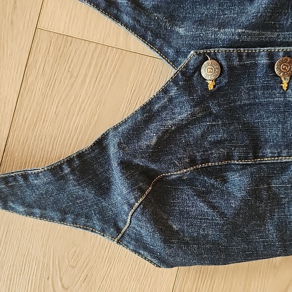Reitmans Western Denim Halter Crop Top Vest Shirt, XS - Picture 4 of 12